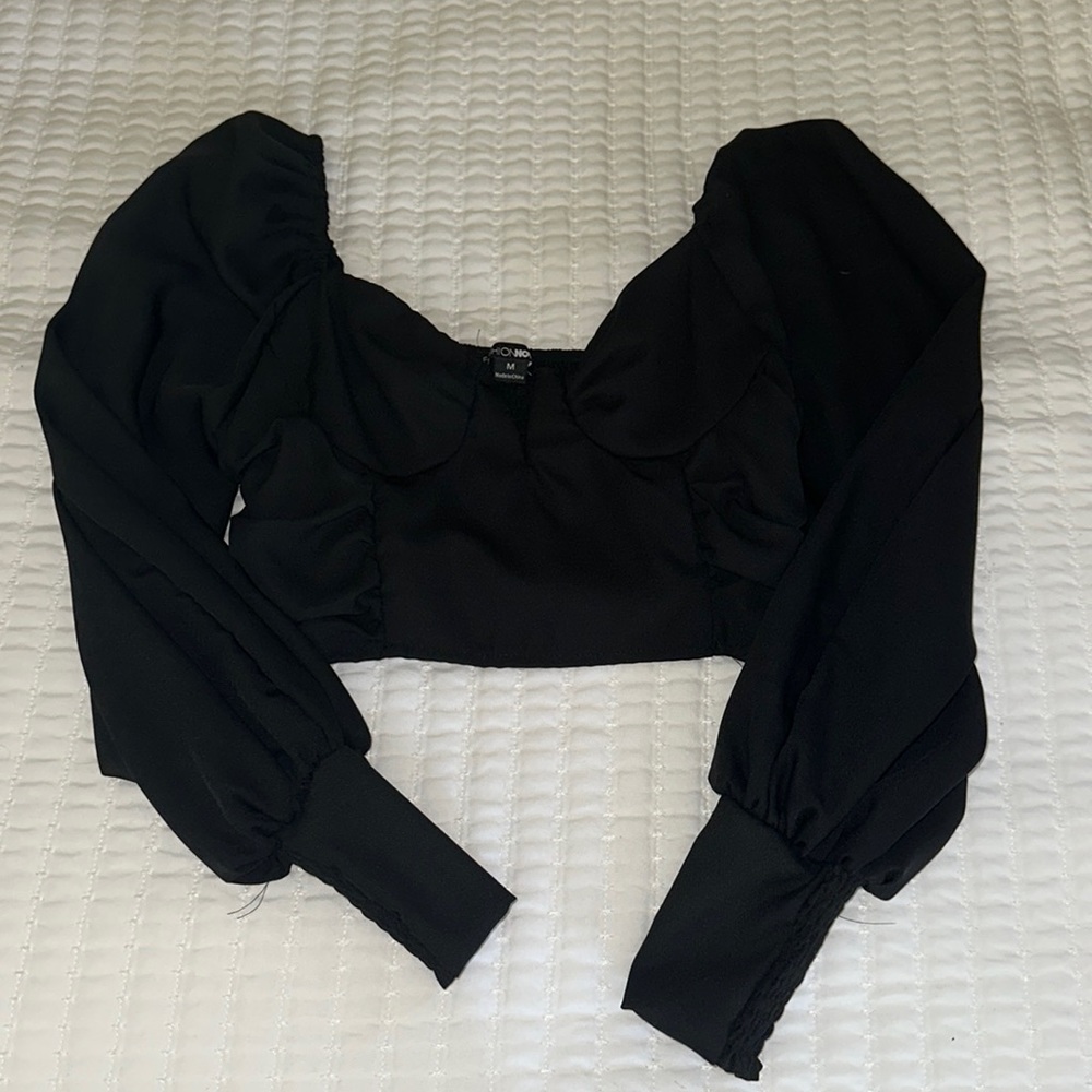 FashionNova Black Dressy Crop